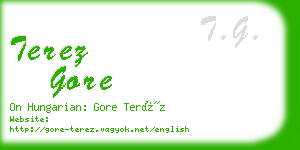 terez gore business card